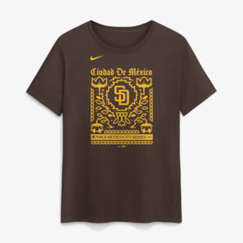 Women's Nike Brown San Diego Padres MLB World Tour: Mexico City Series 2026 T-Shirt