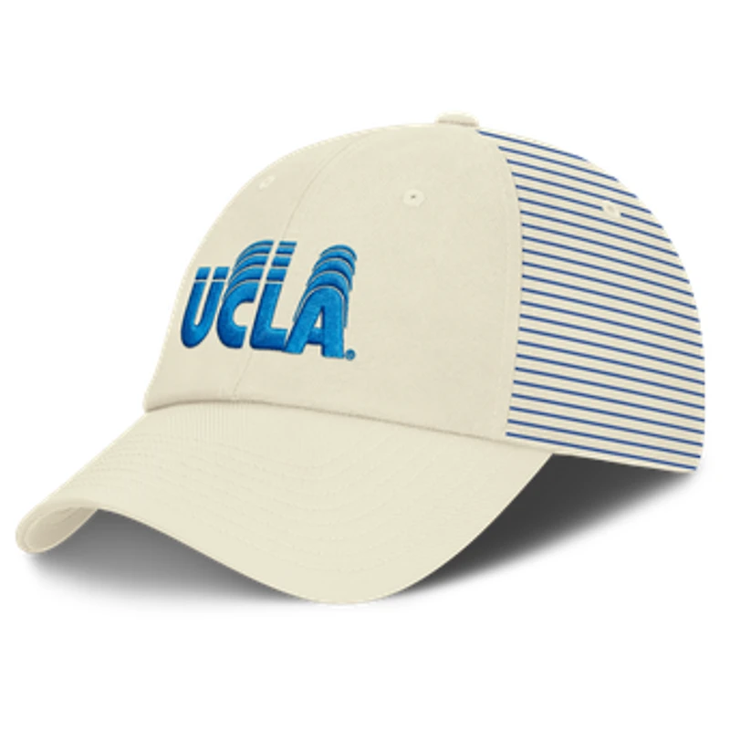 Men's Nike White UCLA Bruins Vault Logo Striped Club Adjustable Hat