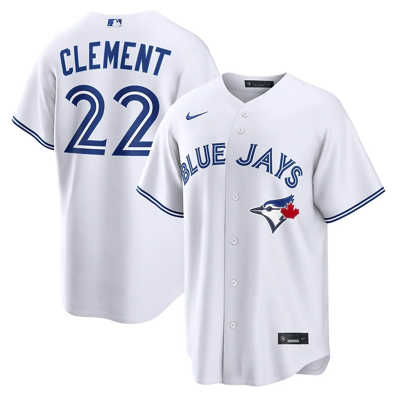 Men's Nike Ernie Clement White Toronto Blue Jays Home Replica Jersey