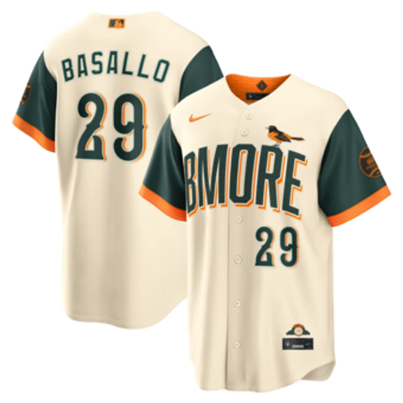 Men's Nike Samuel Basallo Cream Baltimore Orioles 2026 City Connect Stadium Jersey