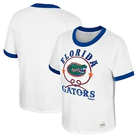 Women's Colosseum x Wrangler White Florida Gators Freehand Ringer T-Shirt