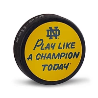 WinCraft Notre Dame Fighting Irish Play Like A Champion Printed Hockey Puck