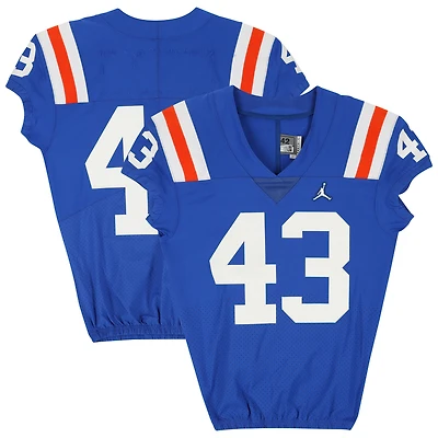 Florida Gators Team-Issued #43 Royal Throwback Jersey from the 2020-21 NCAA Football Seasons