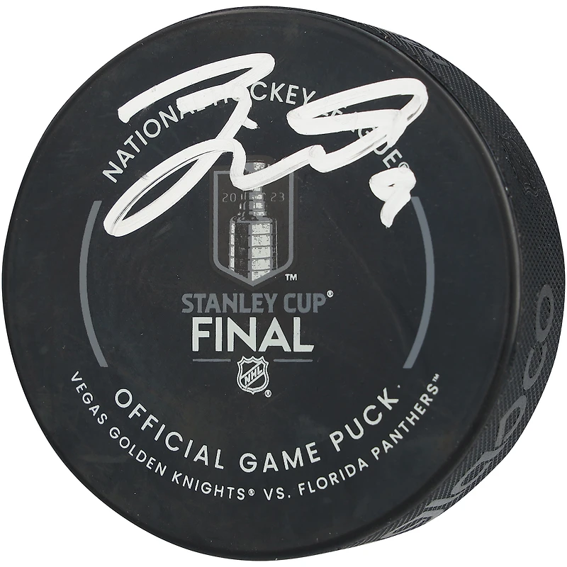 Fanatics Authentic Jack Eichel Vegas Golden Knights vs. Florida Panthers Autographed 2023 Stanley Cup Final Matchup Official Game Puck