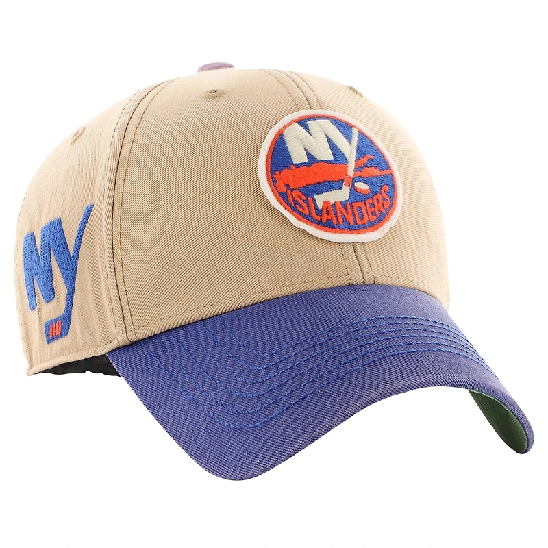 Men's '47 Khaki/Royal New York Islanders Dusted Sedgwick MVP Adjustable Hat