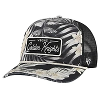 Men's '47 Black Vegas Golden Knights Tropicalia Allover Print Trucker Adjustable Hat