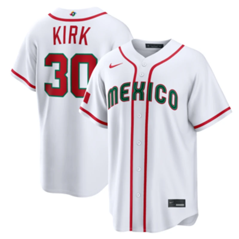Men's Nike Alejandro Kirk White Mexico Baseball 2026 World Baseball Classic Home Stadium Jersey