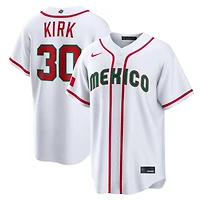 Men's Nike Alejandro Kirk White Mexico Baseball 2026 World Baseball Classic Home Stadium Jersey