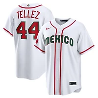 Men's Nike Rowdy Tellez White Mexico Baseball 2026 World Baseball Classic Home Stadium Jersey