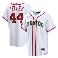 Men's Nike Rowdy Tellez White Mexico Baseball 2026 World Baseball Classic Home Stadium Jersey