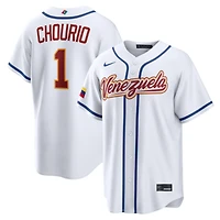 Men's Nike Jackson Chourio White Venezuela Baseball 2026 World Baseball Classic Home Stadium Jersey