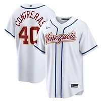 Men's Nike Willson Contreras White Venezuela Baseball 2026 World Baseball Classic Home Stadium Jersey