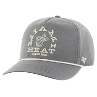 Men's '47  Charcoal Miami Heat Canyon Ranchero Hitch Adjustable Hat