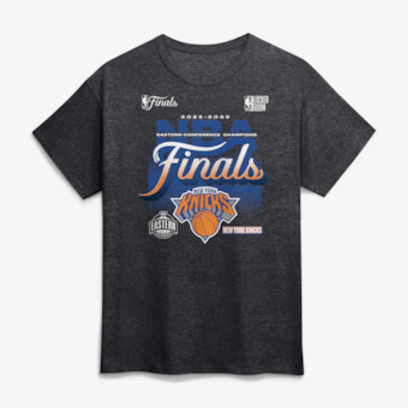 Men's Fanatics Charcoal New York Knicks 2026 NBA Eastern Conference Champions Locker Room T-Shirt