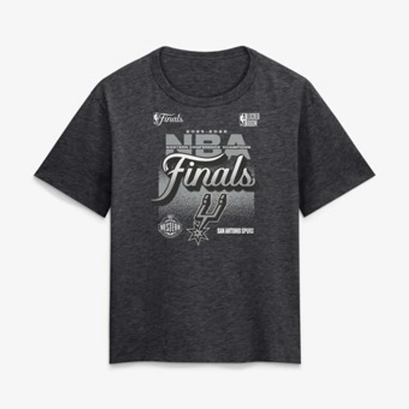 Women's Fanatics Charcoal San Antonio Spurs 2026 NBA Western Conference Champions Locker Room T-Shirt