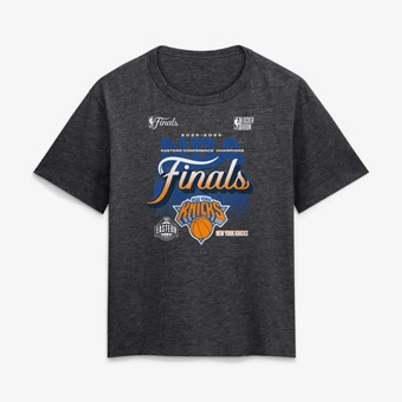 Women's Fanatics Charcoal New York Knicks 2026 NBA Eastern Conference Champions Locker Room T-Shirt