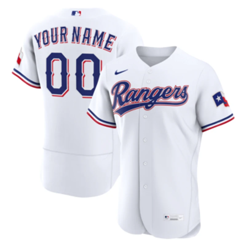 Men's Nike White Texas Rangers Home Authentic Custom Jersey