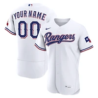 Men's Nike White Texas Rangers Home Authentic Custom Jersey