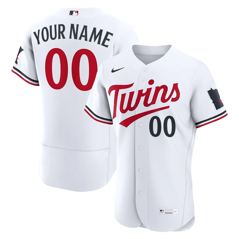 Men's Nike White Minnesota Twins Home Authentic Custom Jersey