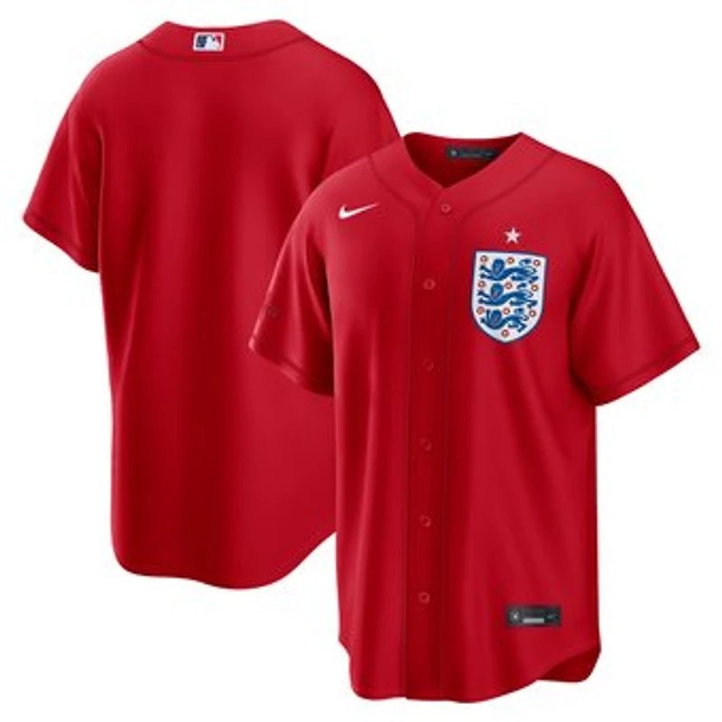 Men's Nike Red England National Team x MLB Stadium Replica Jersey