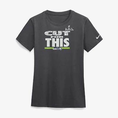 Women's Nike  Anthracite Seattle Seahawks Super Bowl LX Champions Parade T-Shirt