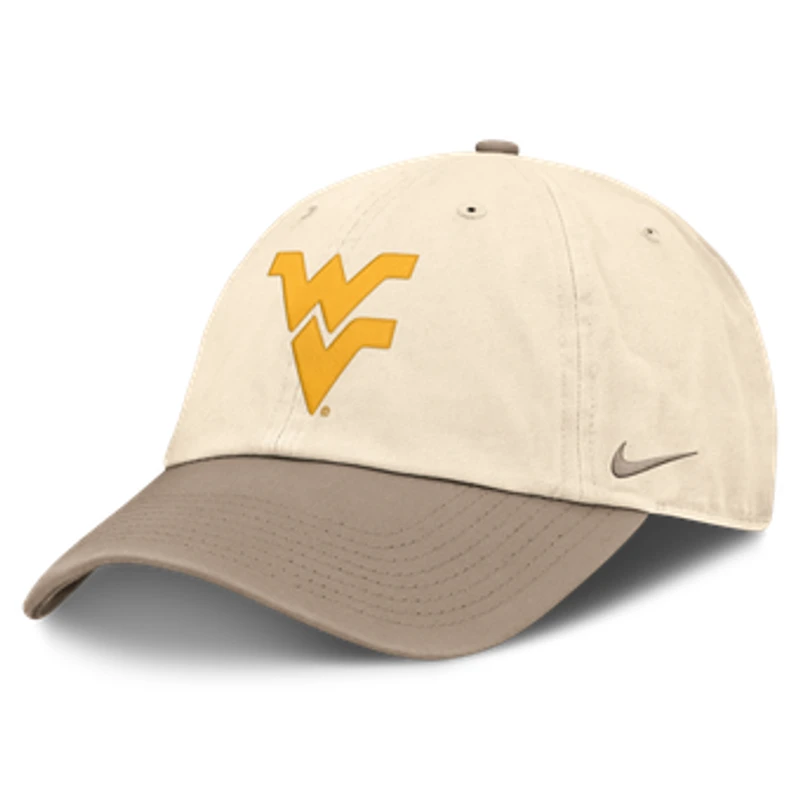 Men's Nike Natural/Khaki West Virginia Mountaineers Two-Tone Club Adjustable Hat