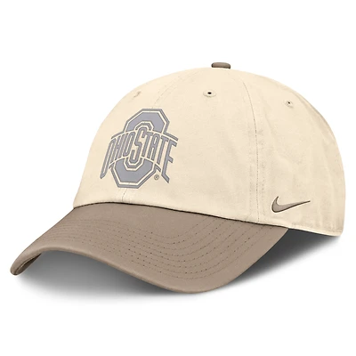 Men's Nike Natural/Khaki Ohio State Buckeyes Two-Tone Club Adjustable Hat