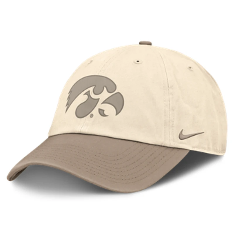 Men's Nike Natural/Khaki Iowa Hawkeyes Two-Tone Club Adjustable Hat