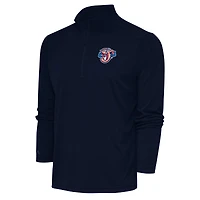 Men's Antigua  Navy Jacksonville Jumbo Shrimp Tribute Quarter-Zip Pullover Top