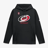 Men's Fanatics Black Carolina Hurricanes 2026 Stanley Cup Playoffs Authentic Pro Rink Fly Fleece Hoodie