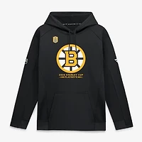 Men's Fanatics Black Boston Bruins 2026 Stanley Cup Playoffs Authentic Pro Rink Fly Fleece Hoodie