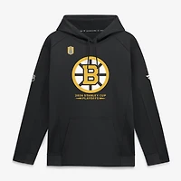 Men's Fanatics Black Boston Bruins 2026 Stanley Cup Playoffs Authentic Pro Rink Fly Fleece Hoodie