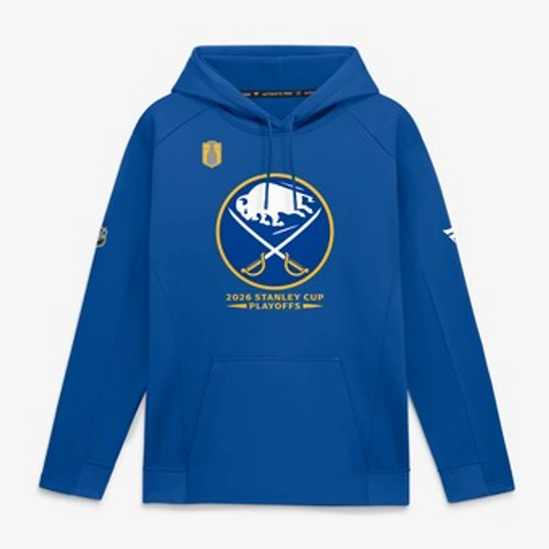 Men's Fanatics Royal Buffalo Sabres 2026 Stanley Cup Playoffs Authentic Pro Rink Fly Fleece Hoodie