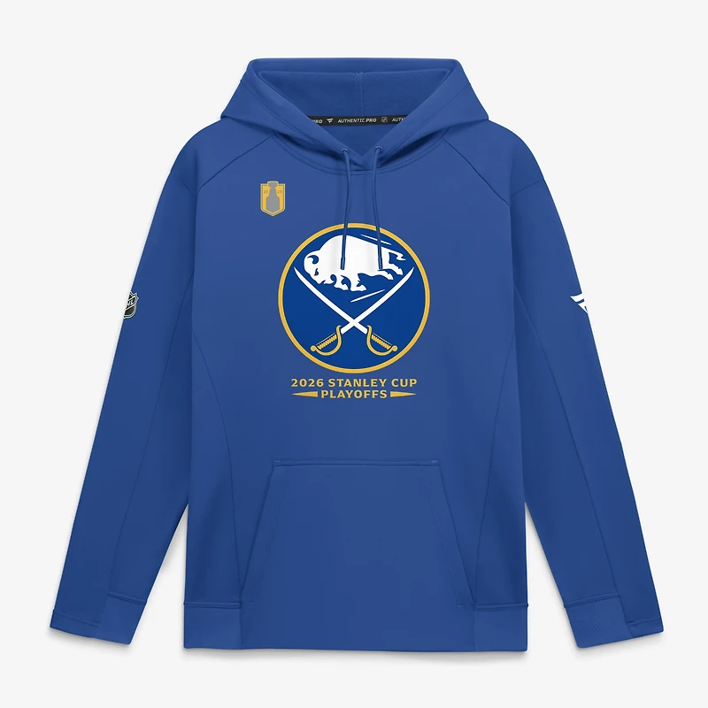 Men's Fanatics Royal Buffalo Sabres 2026 Stanley Cup Playoffs Authentic Pro Rink Fly Fleece Hoodie