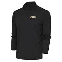 Men's Antigua  Charcoal Salt Lake Bees Tribute Quarter-Zip Pullover Top