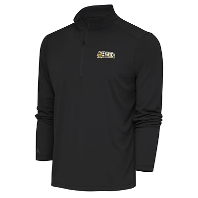 Men's Antigua  Charcoal Salt Lake Bees Tribute Quarter-Zip Pullover Top