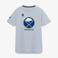 Men's Fanatics Gray Buffalo Sabres 2026 Stanley Cup Playoffs Authentic Pro Rink Performance T-Shirt