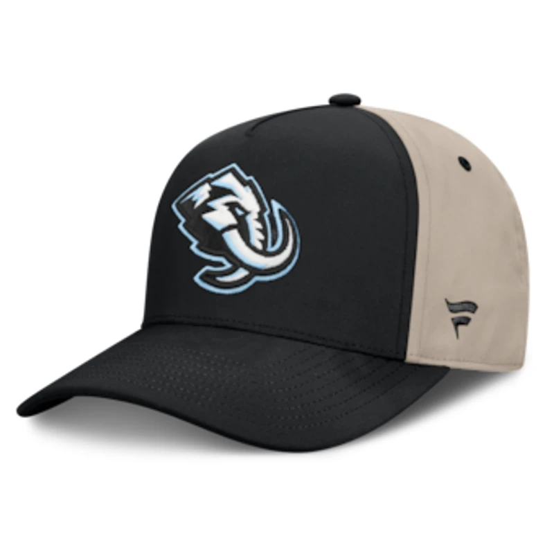 Men's Fanatics Black/Tan Utah Mammoth 2026 Stanley Cup Playoffs Locker Room Adjustable Hat