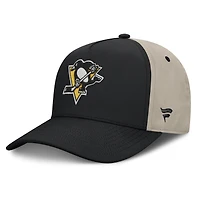 Men's Fanatics Black/Tan Pittsburgh Penguins 2026 Stanley Cup Playoffs Locker Room Adjustable Hat