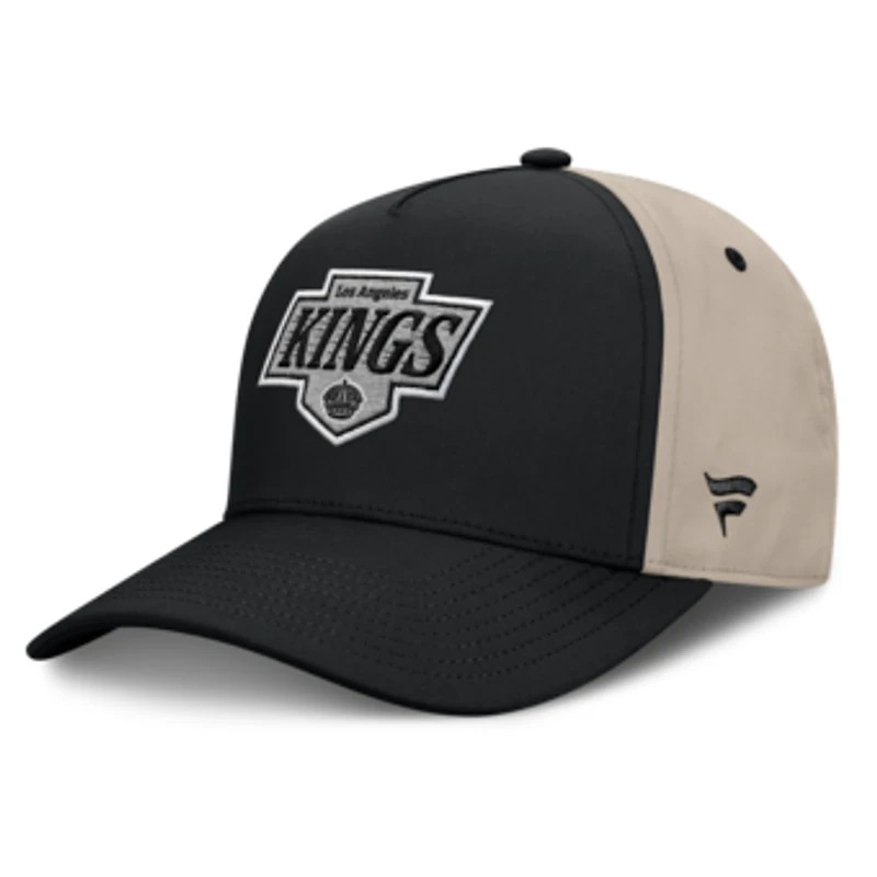 Men's Fanatics Black/Tan Los Angeles Kings 2026 Stanley Cup Playoffs Locker Room Adjustable Hat