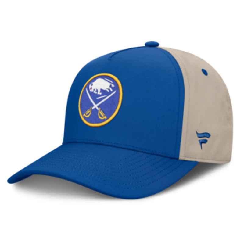 Men's Fanatics Royal/Tan Buffalo Sabres 2026 Stanley Cup Playoffs Locker Room Adjustable Hat