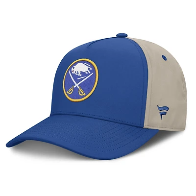 Men's Fanatics Royal/Tan Buffalo Sabres 2026 Stanley Cup Playoffs Locker Room Adjustable Hat
