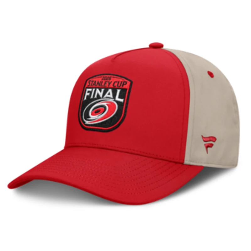 Men's Fanatics  Red/Light Beige Carolina Hurricanes 2026 Stanley Cup Final Locker Room Adjustable Hat