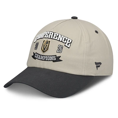 Unisex Fanatics Light Beige/Black Vegas Golden Knights 2026 NHL Western Conference Champions Unstructured Adjustable Hat