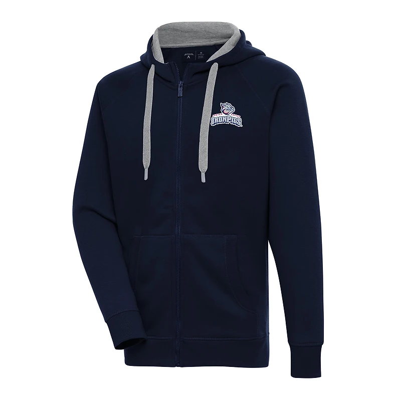 Men's Antigua  Navy Lehigh Valley IronPigs Victory Full-Zip Hoodie