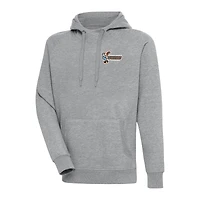 Men's Antigua  Heather Gray Inland Empire 66ers Victory Pullover Hoodie