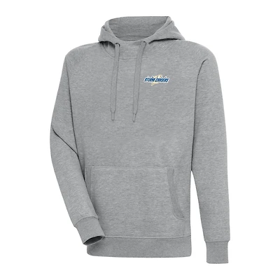 Men's Antigua  Heather Gray Omaha Storm Chasers Victory Pullover Hoodie