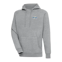 Men's Antigua  Heather Gray Omaha Storm Chasers Victory Pullover Hoodie