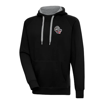 Men's Antigua  Black Rocket City Trash Pandas Victory Pullover Hoodie