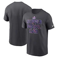 Men's Nike Anthracite Super Bowl LVIII Essential T-Shirt